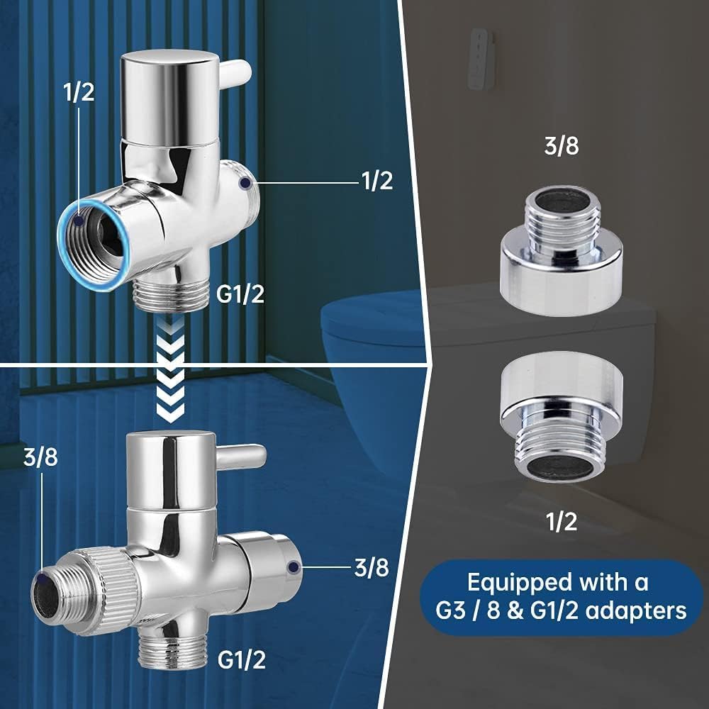 Bidet Handbrause Set, Premium Edelstahl Gebürstet Bidet Handbrause, Bidet Sprayer für Dusche Badezim