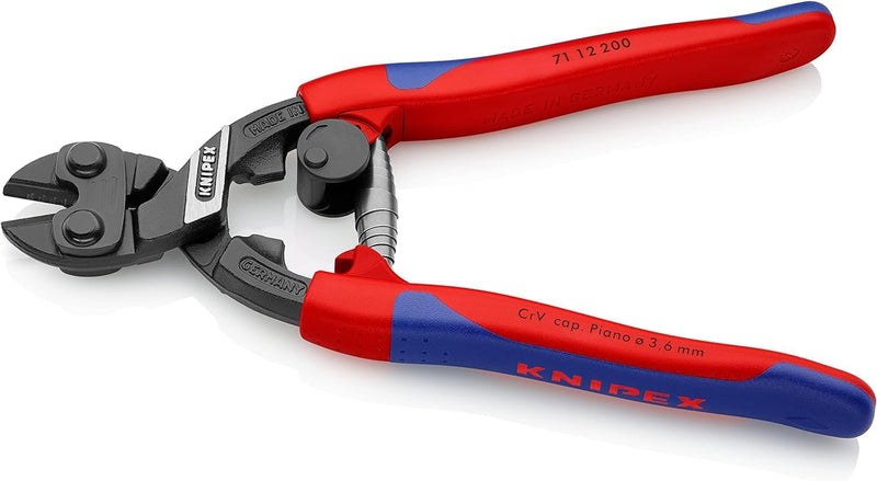 Knipex CoBolt® Kompakt-Bolzenschneider schwarz atramentiert, mit schlanken Mehrkomponenten-Hüllen 20