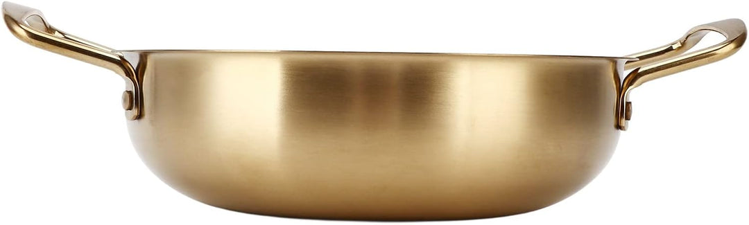 Gold Koreanischer Ramen-Topf, Edelstahl-Nudel-tragbare Küche Zum Kochen von Schnellen Nudeln, Allumi