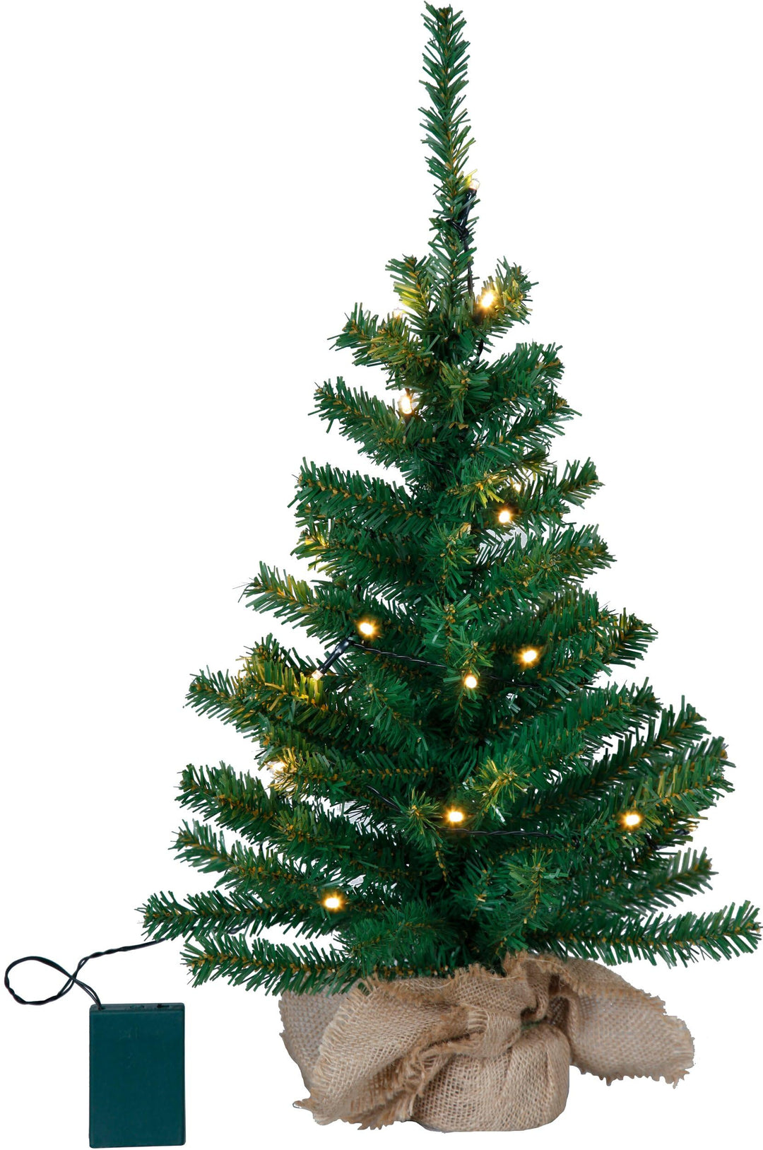 EGLO künstlicher Weihnachtsbaum 60 cm für innen, Deko-Tannenbaum mit LED-Beleuchtung warmweiss und T