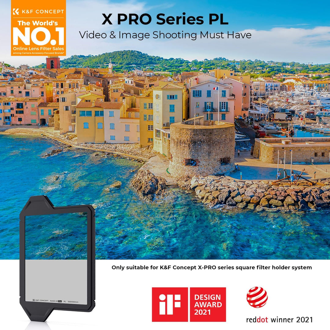 K&F Concept Nano X-PRO Rechteckfilter Square Filter (inkl.100 * 100 * 2mm PL-Filter mit Filterschutz