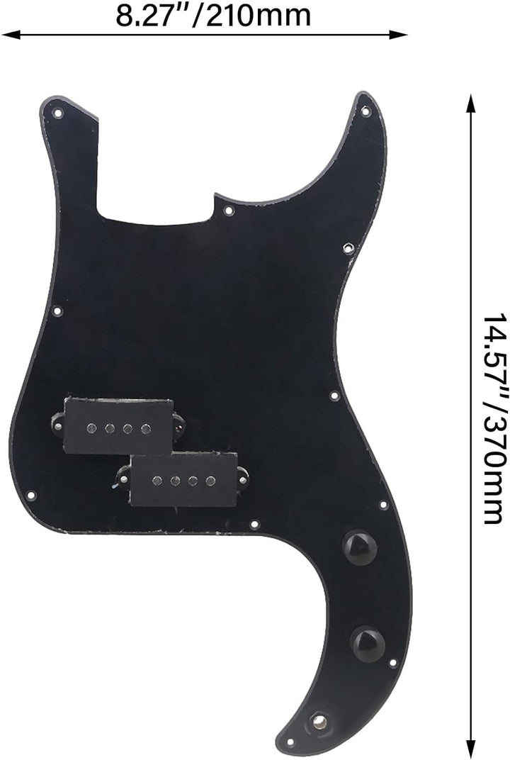 BQLZR Prewired PB Bass Pickguard Kit f¨¹r P-Bassgitarre schwarz
