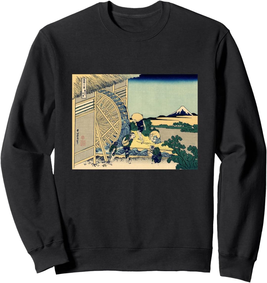 Katsushika Hokusai's Watermill at Onden Sweatshirt