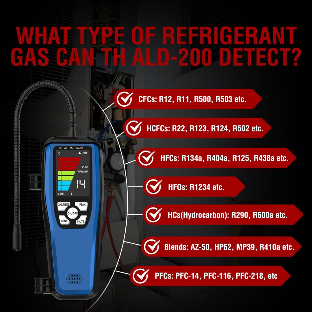 Therm La Mode Kältemittel-Leck-Detektor Freon Leck-Detektor ALD-200 Automobil Halogen Gas-Leck-Detek