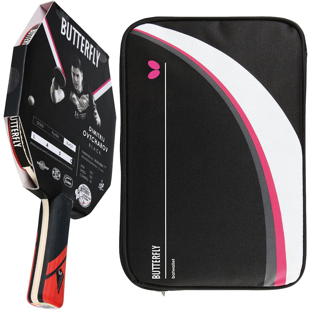 Butterfly® Dimitrij Ovtcharov Black Tischtennisschläger | Eva-Technologie | ITTF zertifizierter Waka
