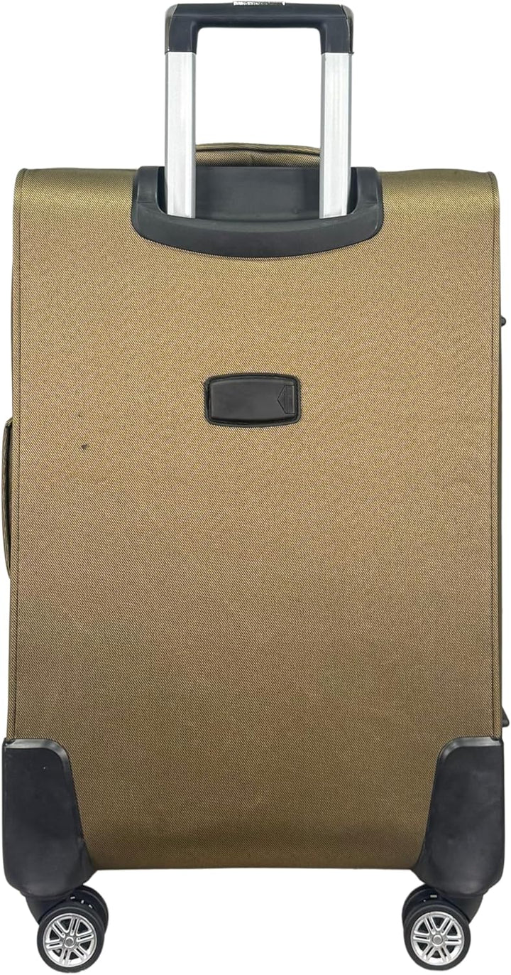 Stoff Reisekoffer Trolley Erweiterbar mit Zwillingsrollen (M/L/XL/XXL oder 4er Set) Weichgepäck (Kha