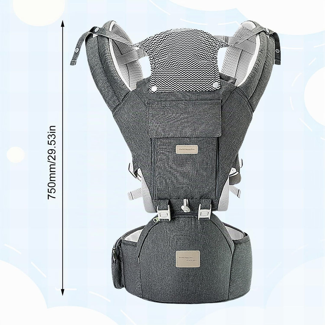 Babytrage Neugeborene ab Geburt für 3–36 Monate, Baumwolle Ergonomische Trage Baby mit Hüftsitz, Bab