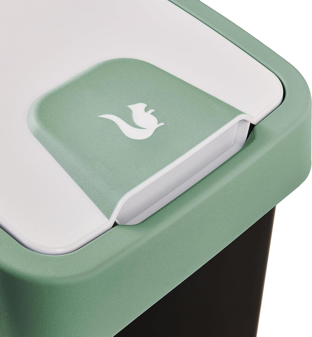 keeeper Premium Abfallbehälter mit Flip-Deckel, Soft Touch, 25 l, Magne, Nordic Green Nordic Green 2