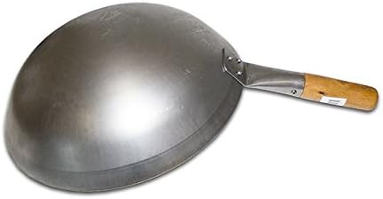 Wok 33cm, Stahl, runder Boden, H&S