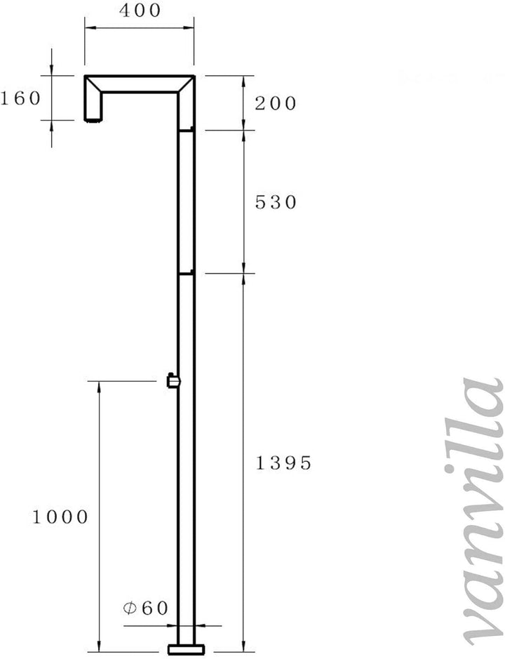 vanvilla Pooldusche Edelstahl Gartendusche Dusche Aussendusche Tiana