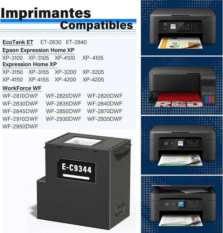 Wartungsbox C9344 kompatibel mit Epson WF-2820 XP-2100 XP-3100 XP-3105 XP-4100 XP-4105 XP-3150 XP-31