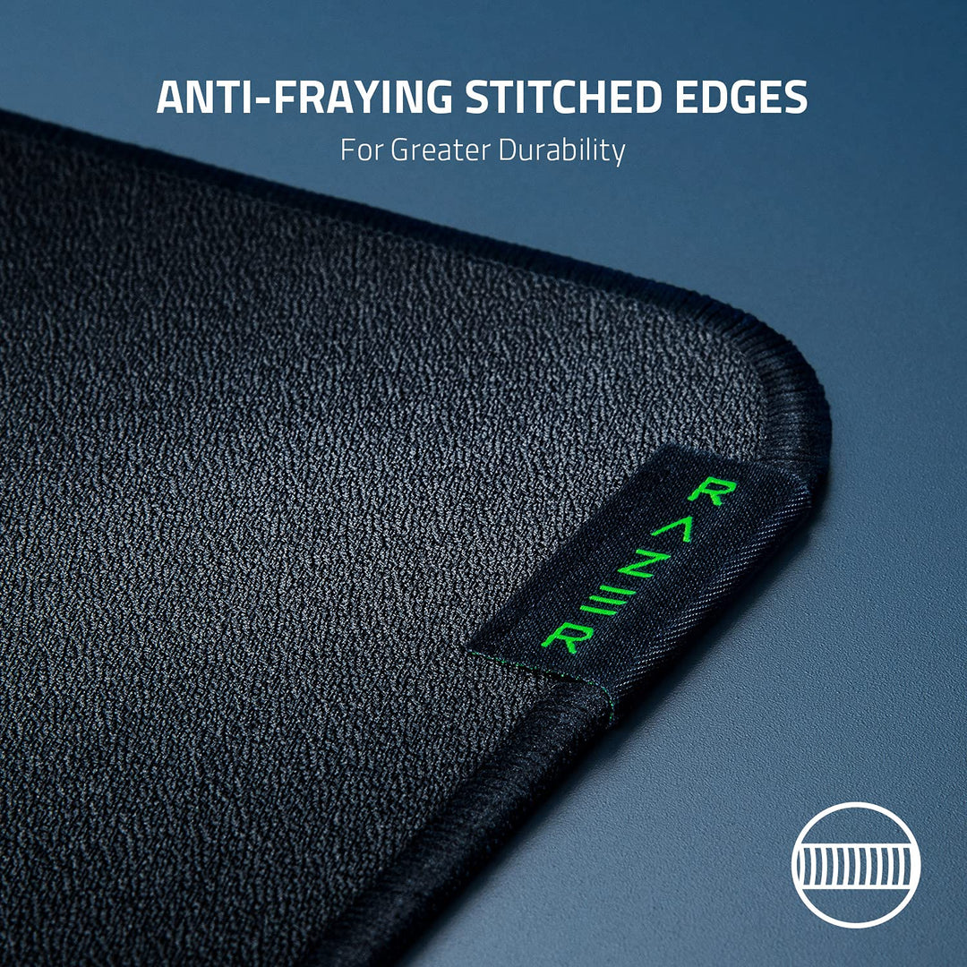 Razer Strider Hybrid-Mauspad mit weichem Boden und glattem Gleiten: Feste Gleitfläche – rutschfeste