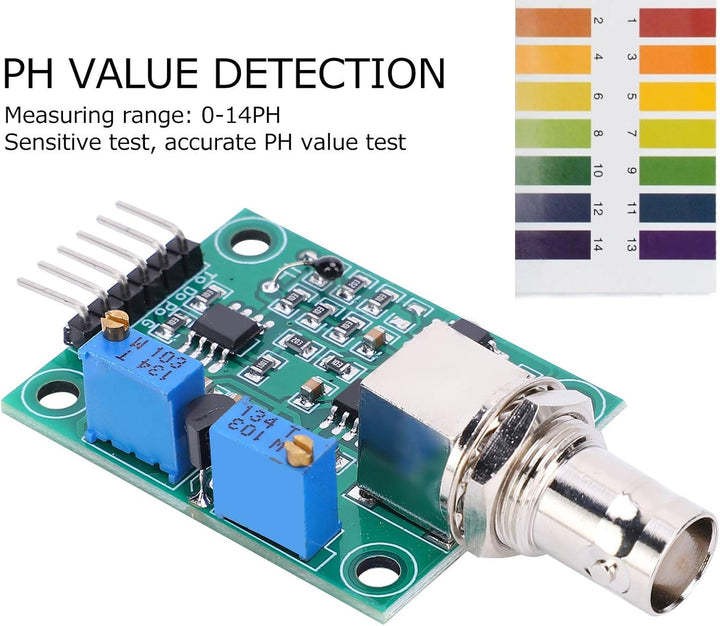 Jeanoko PH-Wert-Sensormodul AC/DC 5 ± 0,2 V PH0‑14 Sensor erkennen PH-Sensor PH-Wert Datenerfassung