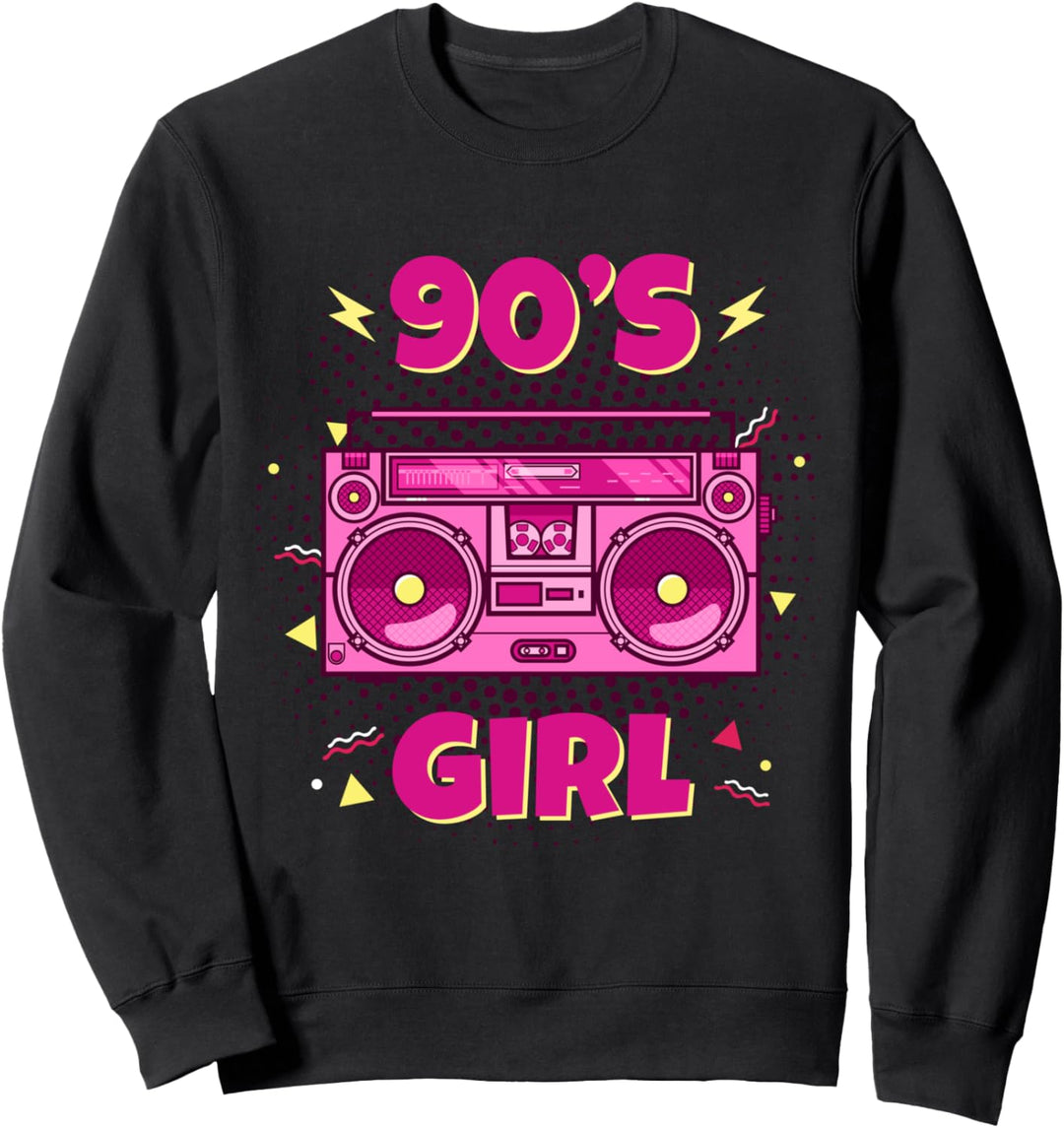 90er Jahre Outfit 90s Girl Retro Vintage Party Geschenk Sweatshirt
