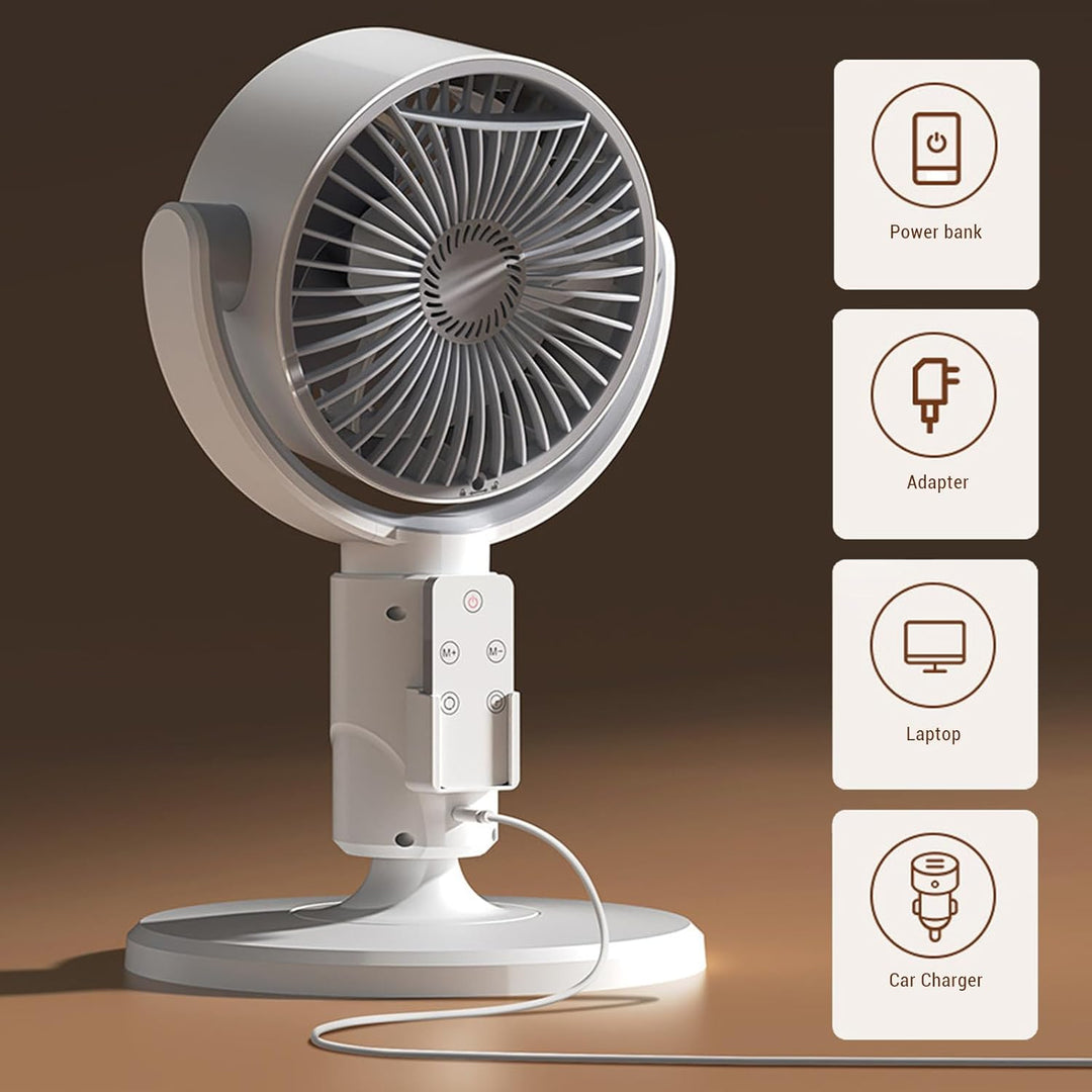 Fockety Ventilator für Schlafzimmer, 90°+180° Oszillierender Standventilator, Bodenventilatoren mit