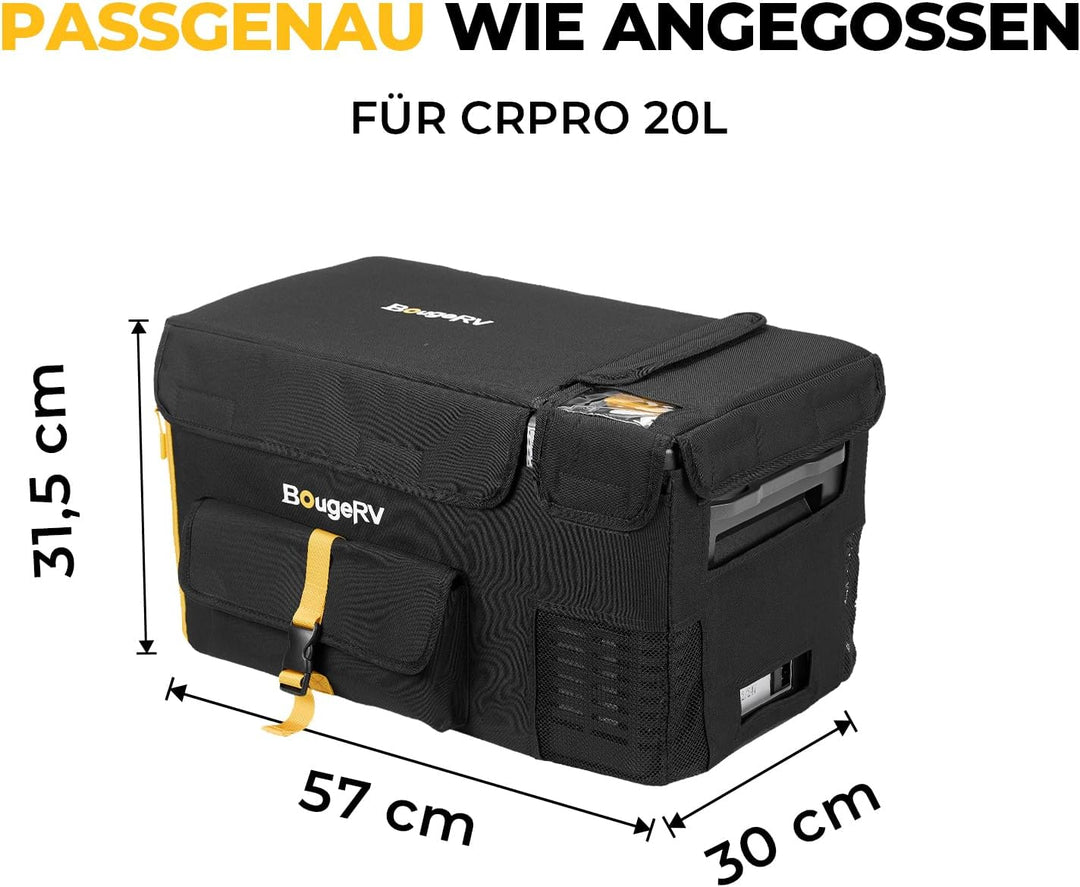 BougeRV CRPRO 20 Schutzhülle, 12 Volt tragbare Auto-Kühlschrank 600D Tragetasche nur für CRPRO 20L K