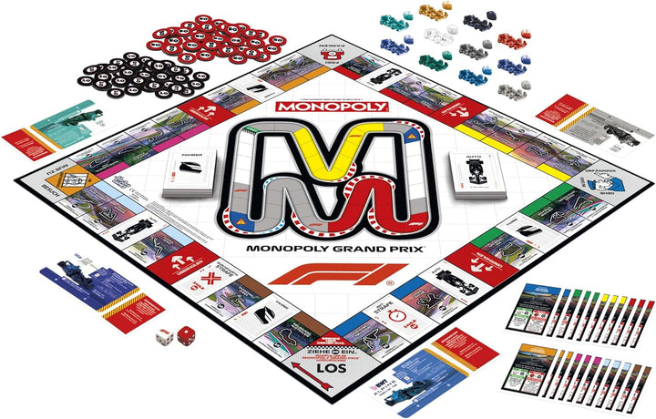 Monopoly F1 Edition Brettspiel | offiziell Lizenziertes Formula 1 Spiel | Familienspiel für Kinder,