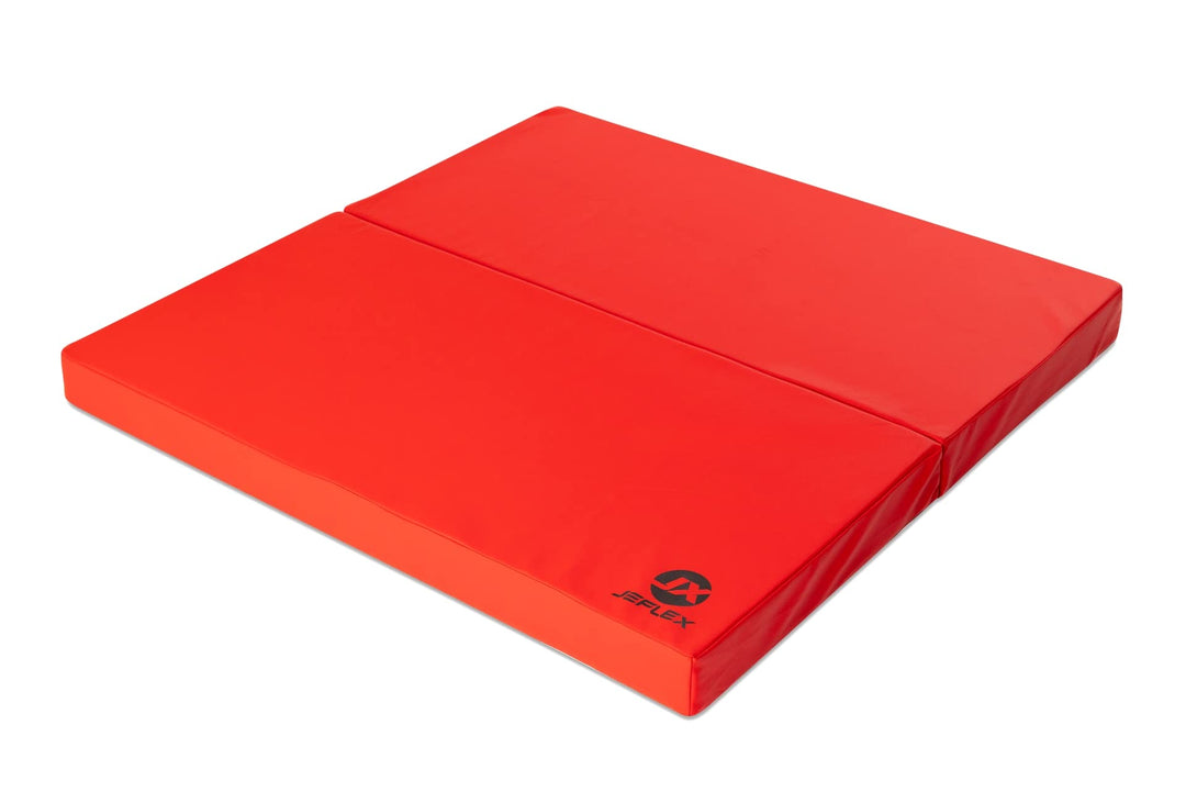 Jeflex - rote klappbare Weichbodenmatte & Turnmatte 100 x 100 x 8 cm MADE IN GERMANY/faltbare Gymnas