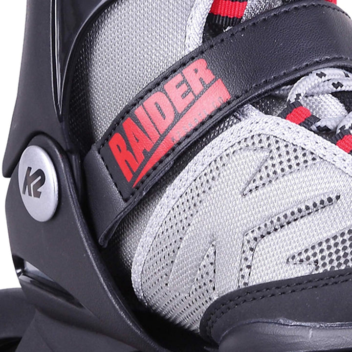K2 Jungen Raider Inline Skates L (EU: 35-40 / UK: 3-7 / US: 4-8) grey - red, L (EU: 35-40 / UK: 3-7