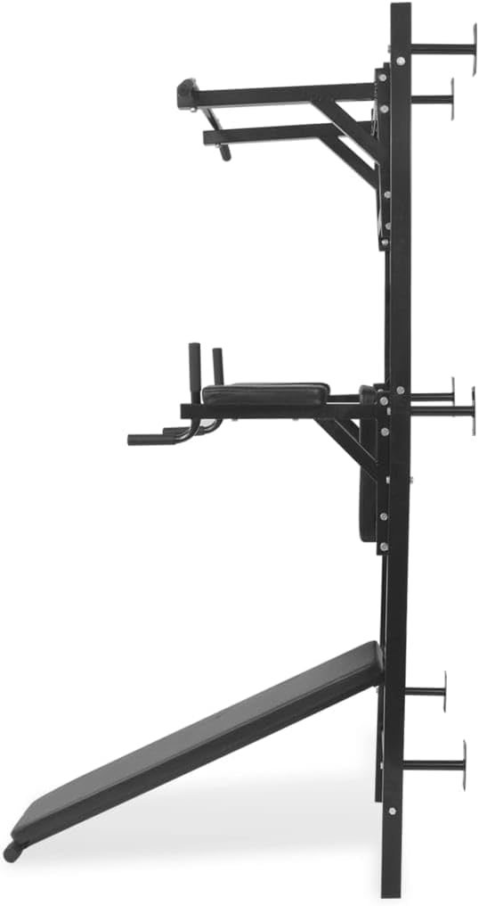 Refined Multifunktionaler Fitness-Kraftturm zur Wandmontage Schwarz 1, 1