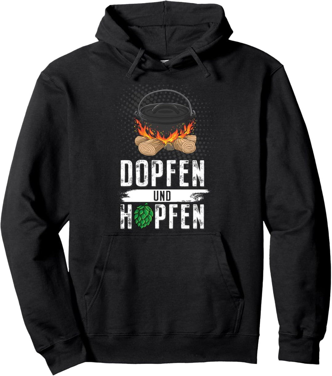 Lustiges Dopfen & Hopfen Dutch Oven Grillen BBQ Pullover Hoodie