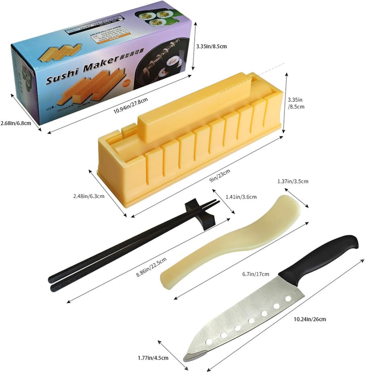 YUHE Sushi-Maker, Sushi-DIY-Form-Set – einfaches Sushi-Bastel-Set, Premium-Edition (runde Form), Run