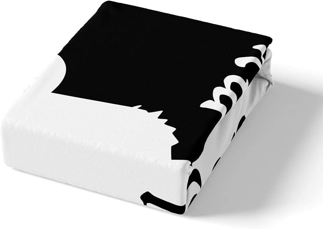 Homewish Dog Side and My Side Bettwäsche Set,155x220 Schwarz Weiss Hundedeckenbezug Set,für Mädchen,