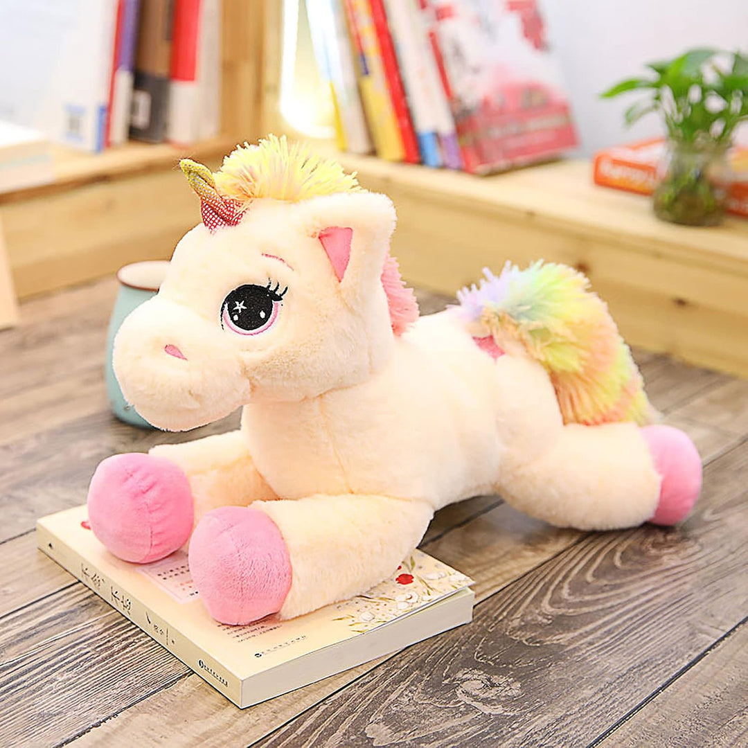 Trayosin Plüsch Einhorn Kuscheltier 40/60cm hoch Super Weiches Einhorn Kissen-Stofftier Süsse Plüsch