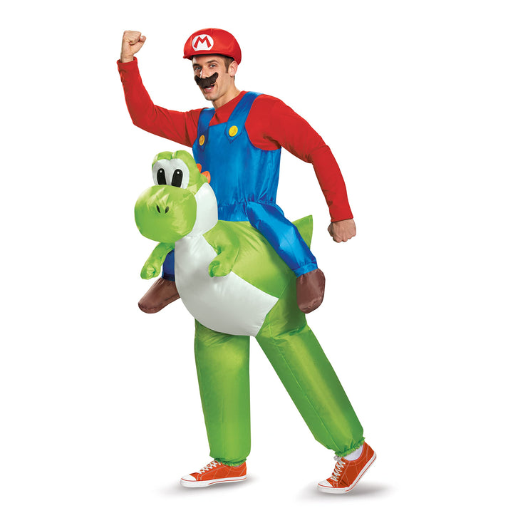 Disguise Herren-Kostüm Mario Riding Yoshi für Erwachsene, mehrfarbig, Einheitsgrösse