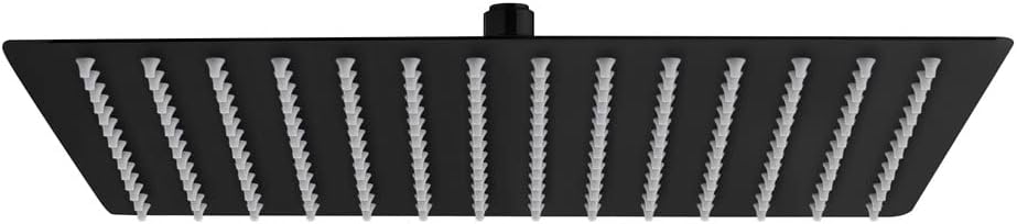 Aloni Regendusche Kopfbrause Quadrat Schwarz matt 40 x 40 cm