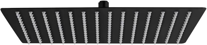 Aloni Regendusche Kopfbrause Quadrat Schwarz matt 40 x 40 cm