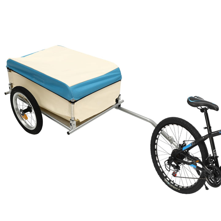 Fahrrad-Lastenanhänger, zusammenklappbarer Fahrradanhänger, multifunktionaler Lastenanhänger aus Alu