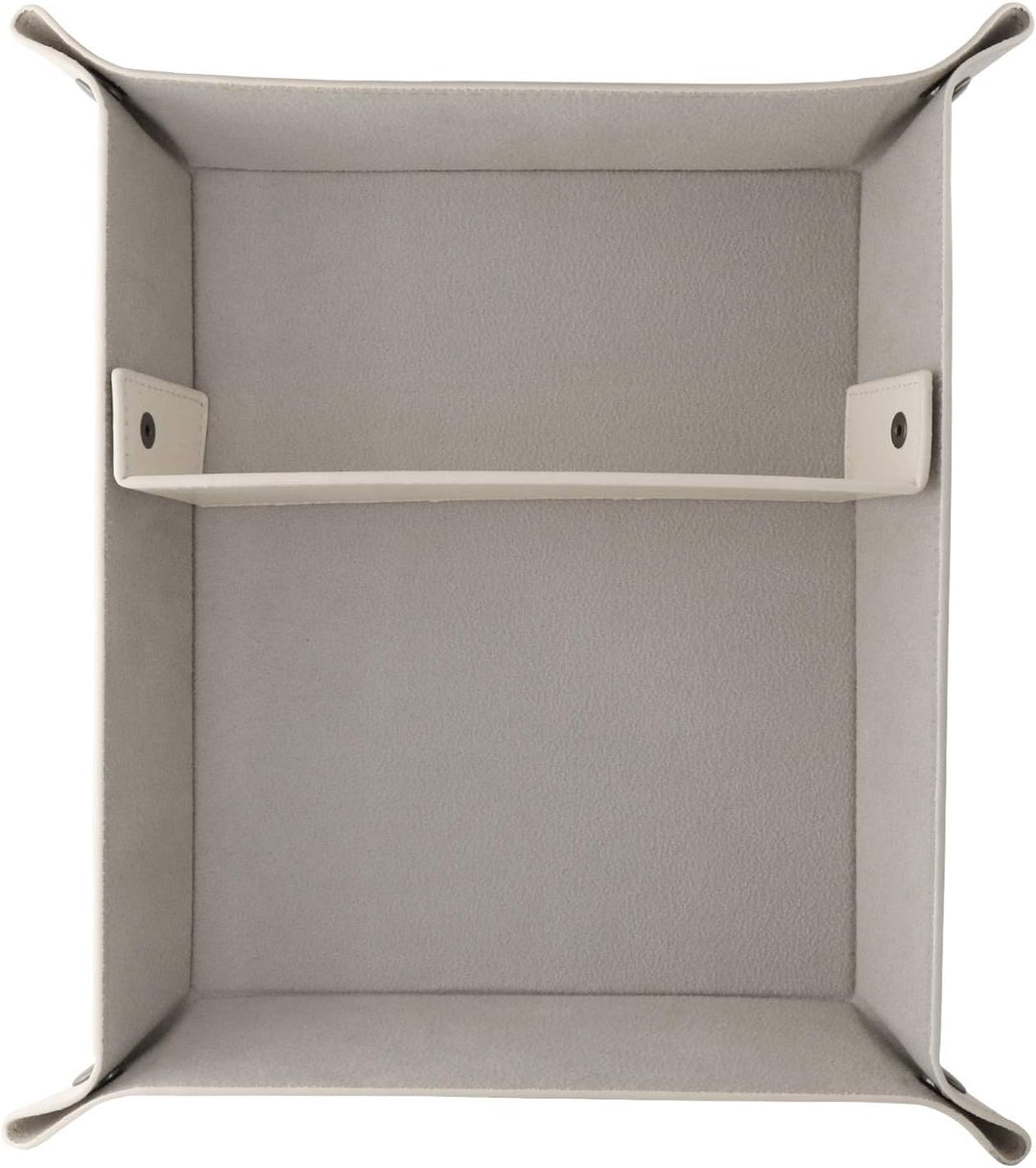 Londo Leder Fernbedienung Organizer und Halter mit Tablet Fach (Weiss) & Leder Taschenleerer - Vide