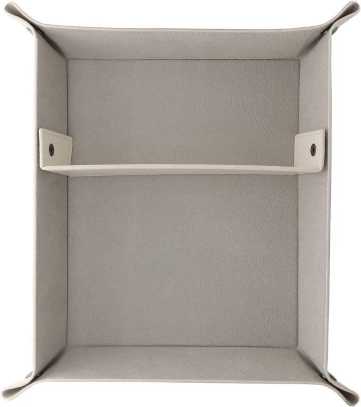 Londo Leder Fernbedienung Organizer und Halter mit Tablet Fach (Weiss) & Leder Taschenleerer - Vide