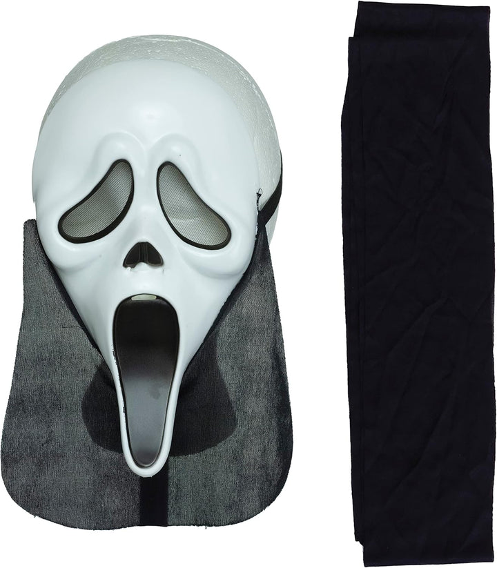 Fun World Scream Ghost Face Kostüm für Erwachsene, Schwarz, Einheitsgrösse, Schwarz, Einheitsgre