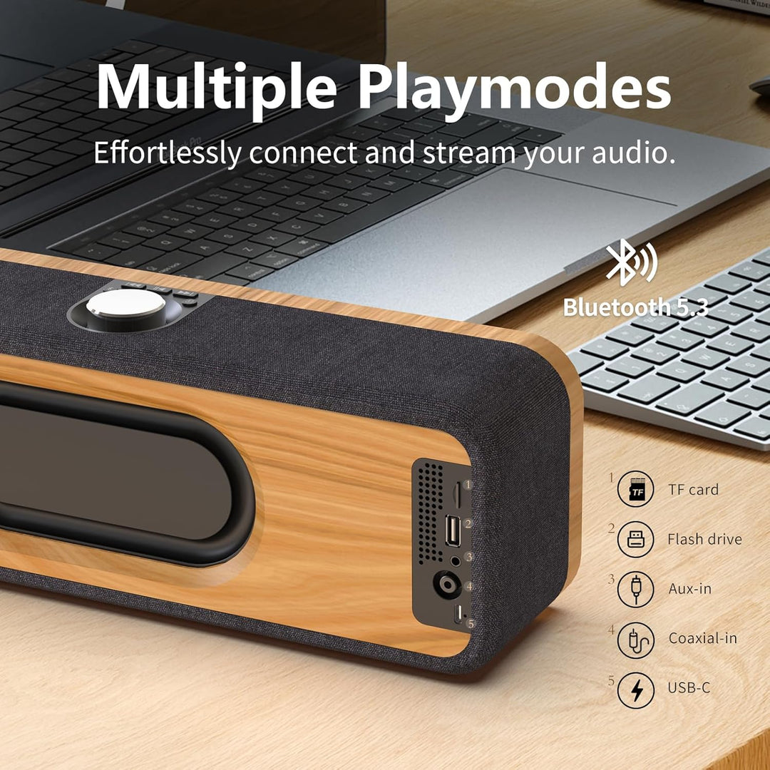 DOSS SoundBox H200 50W Heim-Bluetooth-Lautsprecher mit Dual 3,5-Zoll-Tieftönern, Zwei 2,5 cm Hochtön