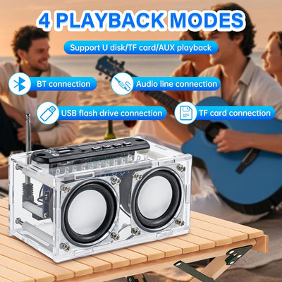 Heemol Elektronik Löt Bausatz Radio Mini Verstärker,87.5-108MHZ DIY Kit Verstärker Bluetooth Lautspr