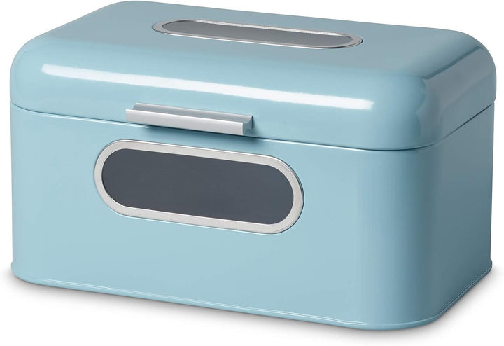 ECHTWERK Brotkasten, Brotbox, aus Metall, "smal",hellblau, 30 x 20 x 16,5 cm Hellblau S Single, Hell