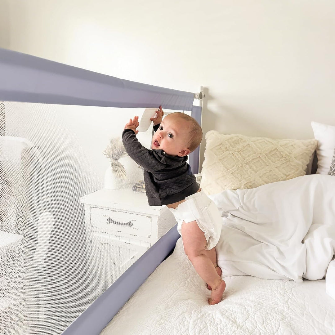 Julrrimg Bettgitter Rausfallschutz Bett 180cm - Rausfallschutz Boxspringbett Höhenverstellbar in 30