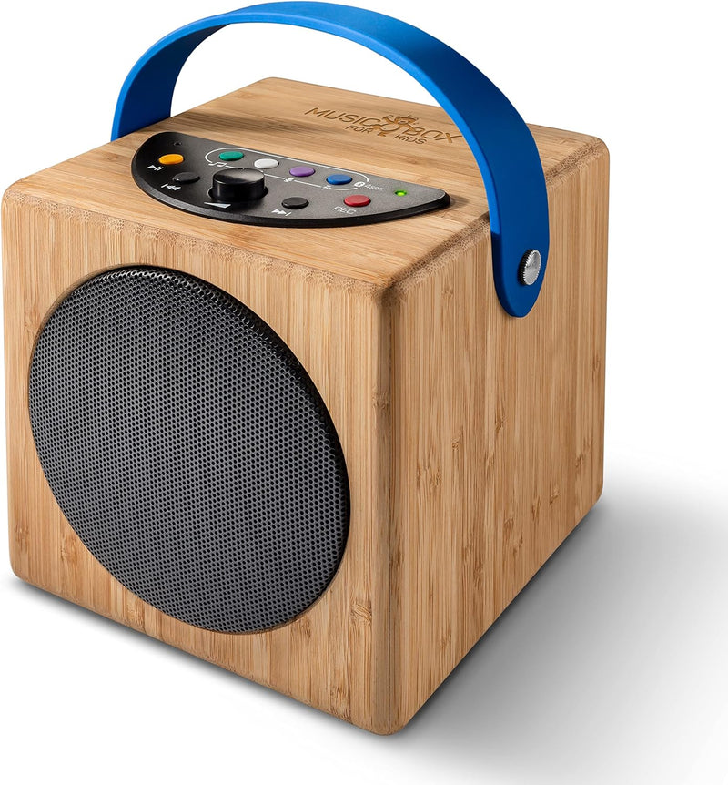 KidzAudio Music Box for Kids - Tragbarer -Lautsprecher für Kinder mit Wiedergabe von USB-Stick oder