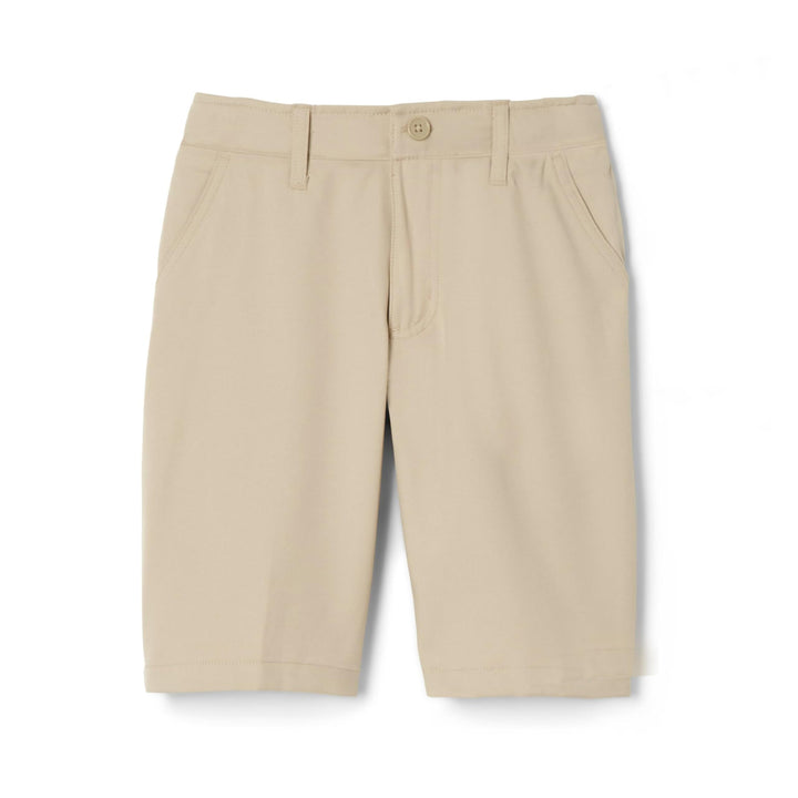 French Toast Boys' Little Flat Front Performance Stretch Short, Khaki, 4