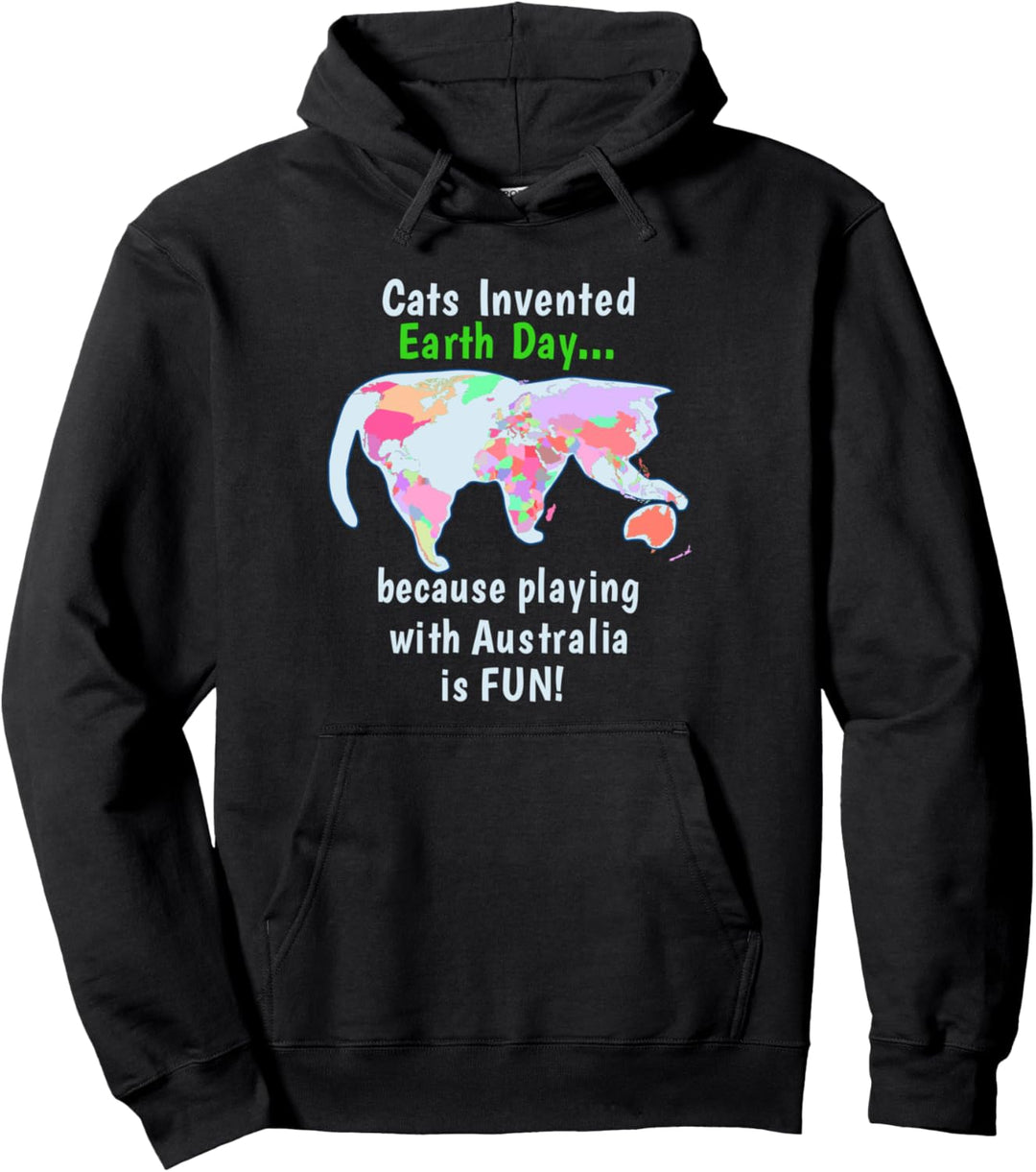 Die Welt am Erdentag ist eine Karte zum Katzenspiel Pullover Hoodie