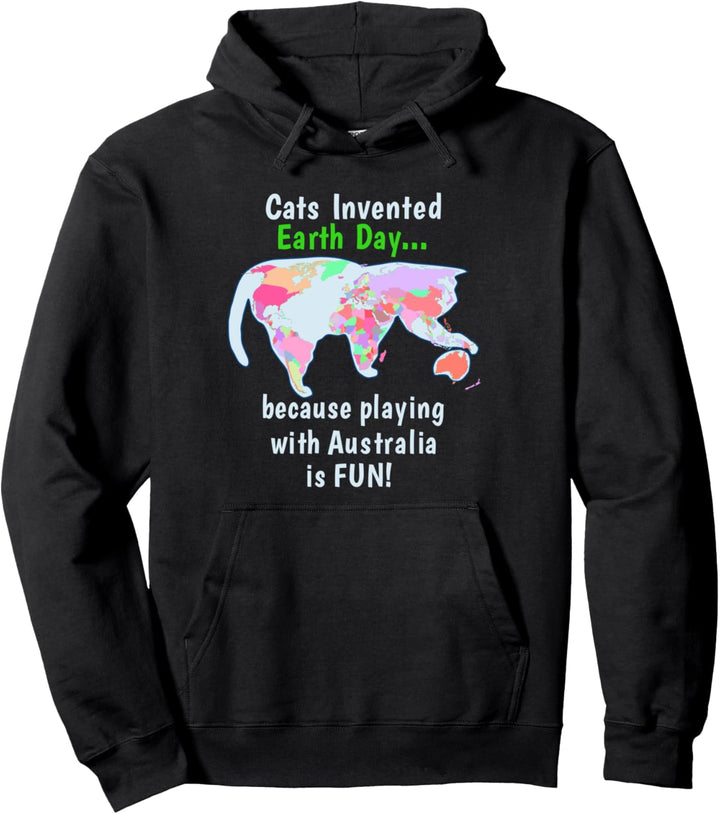 Die Welt am Erdentag ist eine Karte zum Katzenspiel Pullover Hoodie