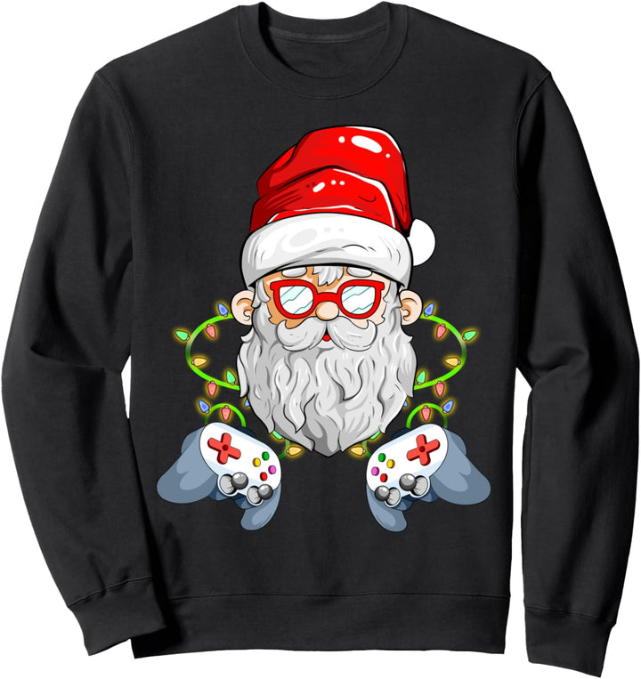 Weihnachtsmann Gamer Witzig Weihnachten Pulli Zocker Sweatshirt