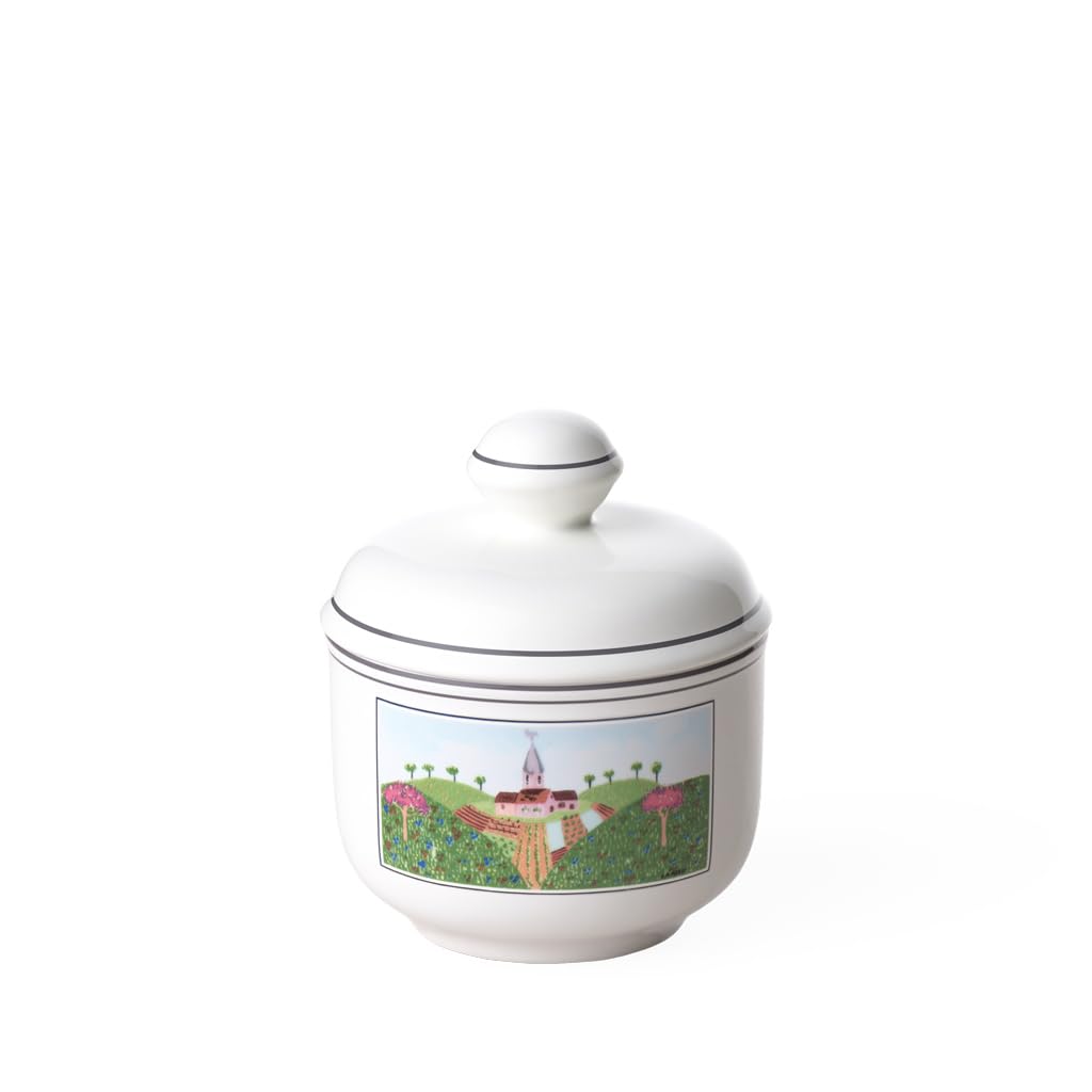 Villeroy und Boch Design Naif Zuckerdose, 200 ml, Höhe: 11 cm, Premium Porzellan, Bunt
