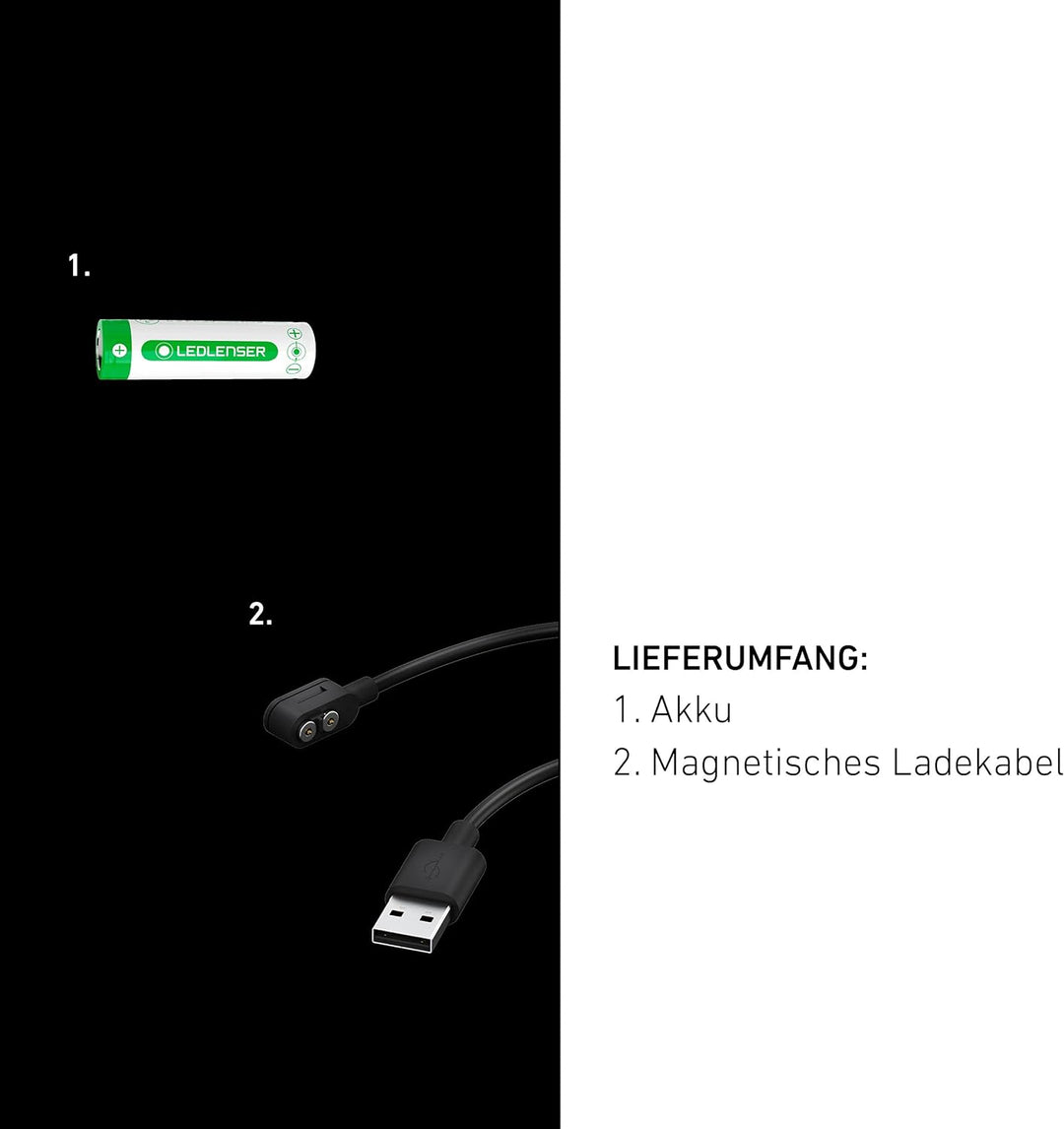 Ledlenser MH8 Outdoor Stirnlampe LED, Schwarz, aufladbar mit Akku, 600 Lumen, fokussierbar, Leuchtda