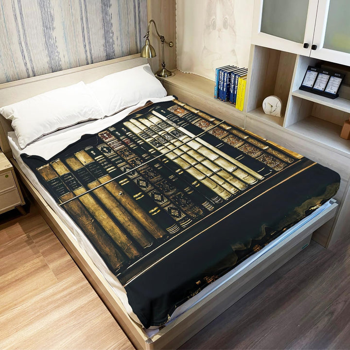 YISUMEI Decke 150x200 cm Kuscheldecken Sanft Flanell Weich Fleecedecke Tagesdecke Bücherregal altes