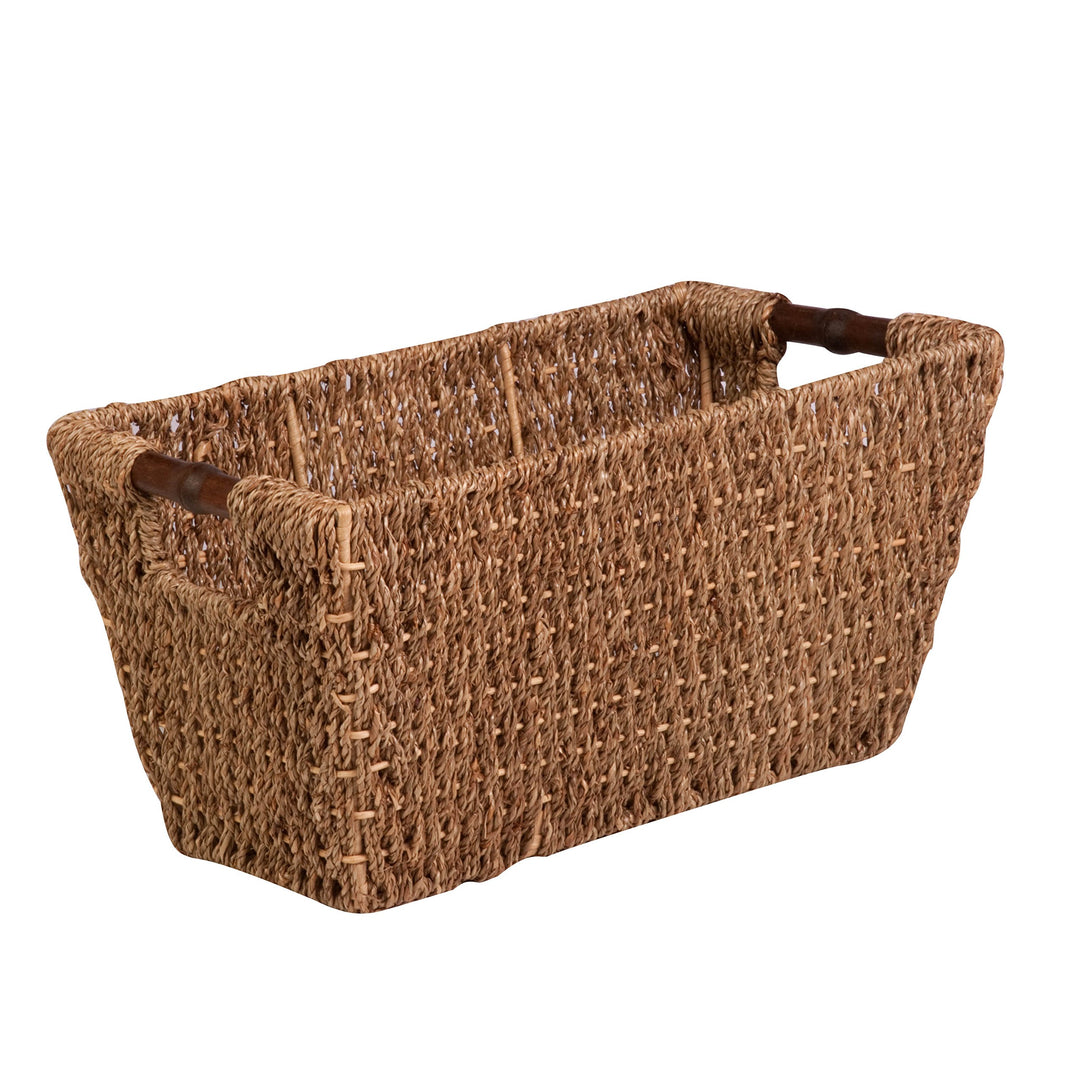 Honey-Can-Do STO-02965 mittelgrosser Seegraskorb Stoff 43,2 x 22,9 x 20,3 cm, Natural Medium Seagras