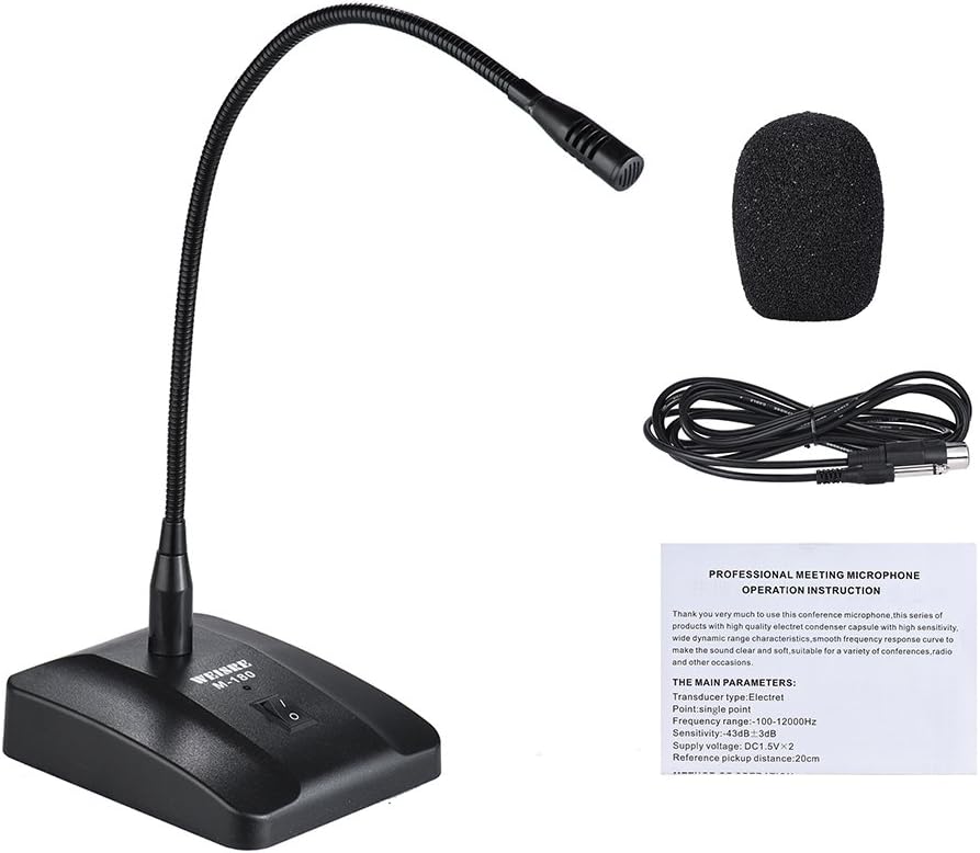 Btuty Kabelgebundenes Kondensatormikrofon mit Nierencharakteristik mit 3 m XLR-auf-0,64 cm abnehmbar