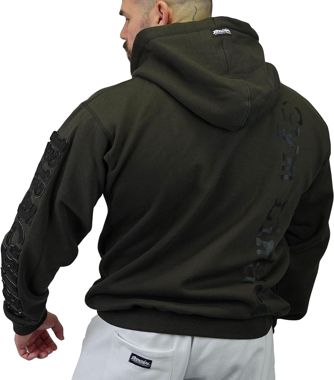 Brachial Premium Herren Kapuzenjacke Gym - Hoodie Sweatjacke Sweatshirt Jacke mit Kapuze für Bodybui